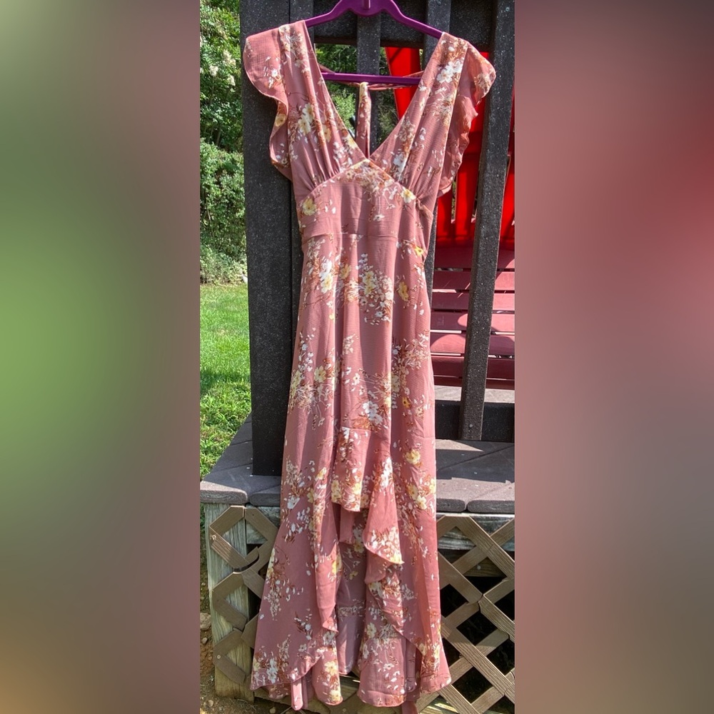 Altar'd State Pink Floral Dress